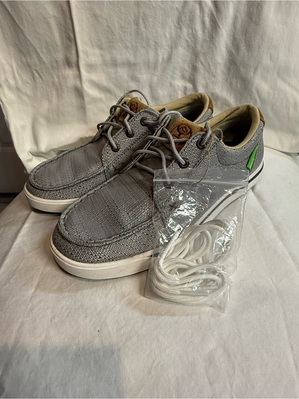 Twisted X Gray Canvas Women's Slip-On Lace Sneakers